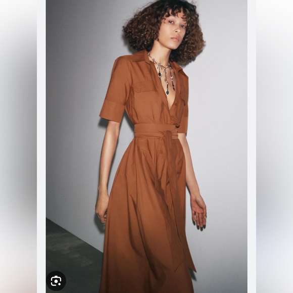 Zara NWT ZW Collection poplin shirt dress 2640/654 - Picture 2 of 8